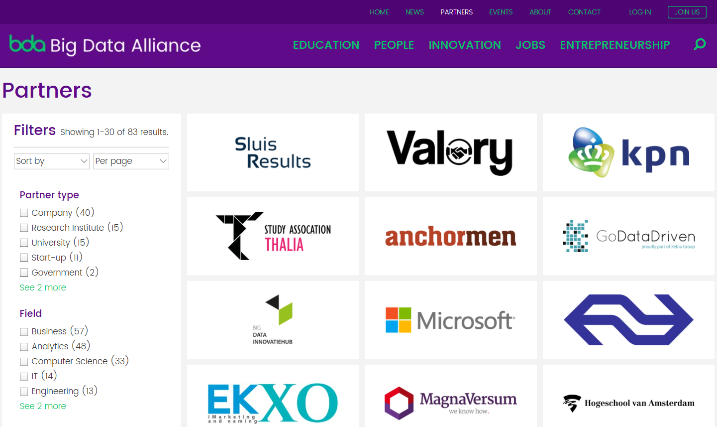 Big Data Alliance partnerpage